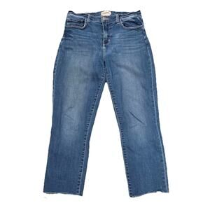 L’Agence Women’s Sada Mid Rise Cropped Jeans Distressed Size 26 A003428